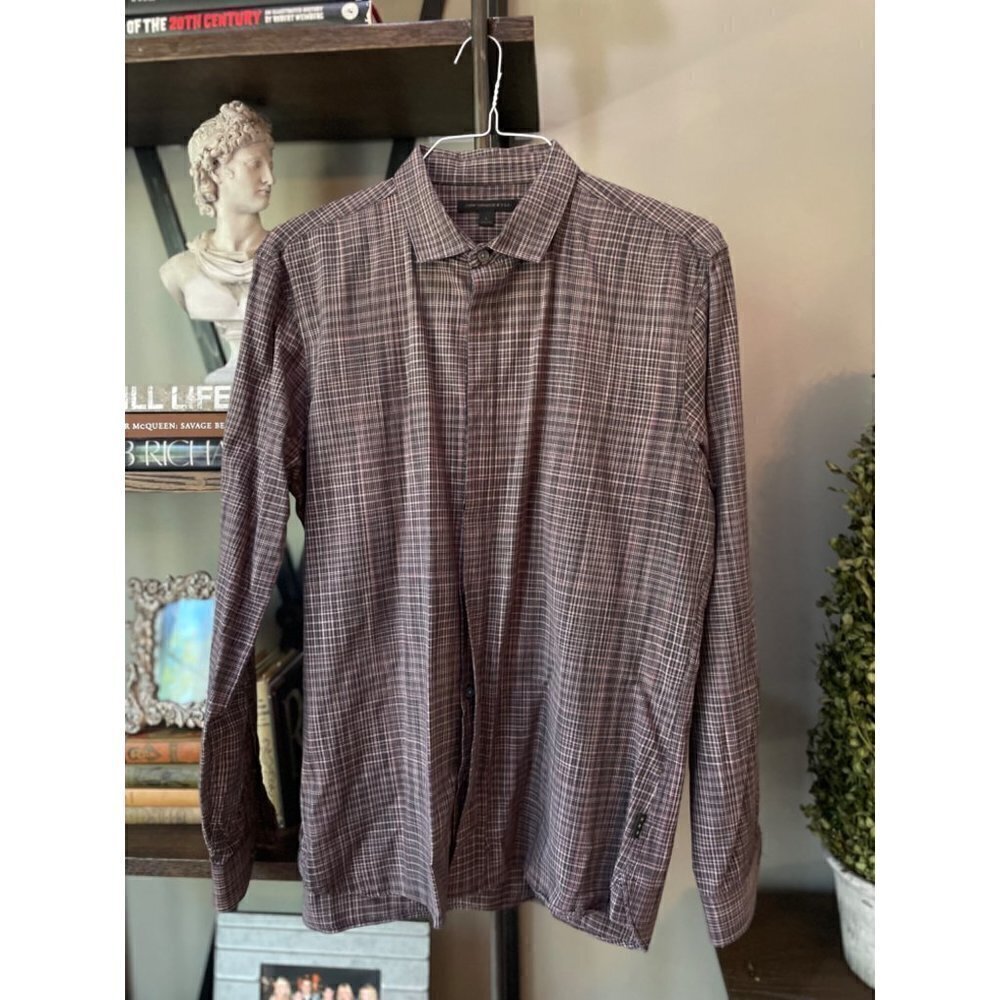 John Varvatos Star USA Button Down Shirt Multicolor Mens Size Large